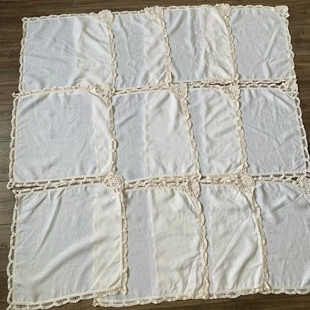 Vintage table cloths 18/18”